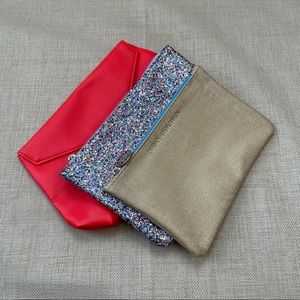 Set of 3 Ipsy Cosmetic Bags Never Used Snap/Zipper Top